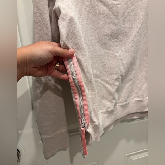 Lululemon Side Zip Sweatshirt Tan size 4 - Picture 4 of 4